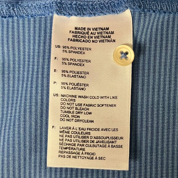 Adidas Women's Golf Climacool Collared Short Sleeve Striped Blue Polo Size XL - Picture 11 of 13